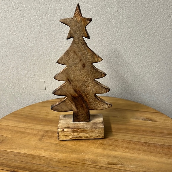 Creative Co-Op Wooden Christ Tree Decorative Accent NWOT - Picture 1 of 4